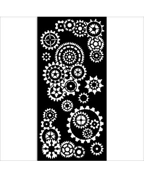 Stamperia Gear up for Christmas Thick Stencil 12x25cm Gears (KSTDL140) Stamperia Gear up for Christmas Thick Stencil 12x25cm Gears (KSTDL140)