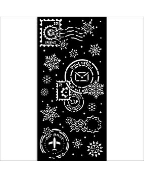 Stamperia Gear up for Christmas Thick Stencil 12x25cm Snowflakes (KSTDL141)