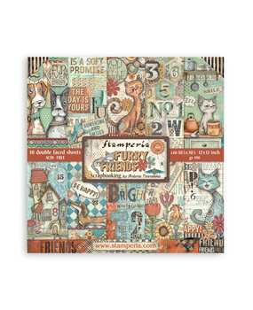 Stamperia Furry Friends 12x12 Inch Paper Pack (SBBL176) Stamperia Furry Friends 12x12 Inch Paper Pack (SBBL176)