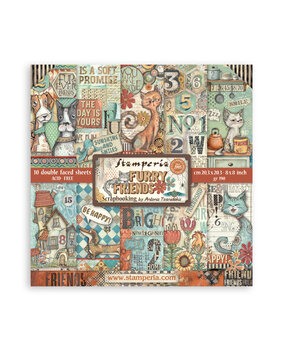 Stamperia Furry Friends 8x8 Inch Paper Pack (SBBS132)