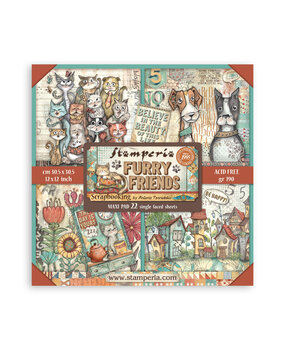 Stamperia Furry Friends 12x12 Inch Single Face Paper Pack (SBBXLB30) Stamperia Furry Friends 12x12 Inch Single Face Paper Pack (SBBXLB30)