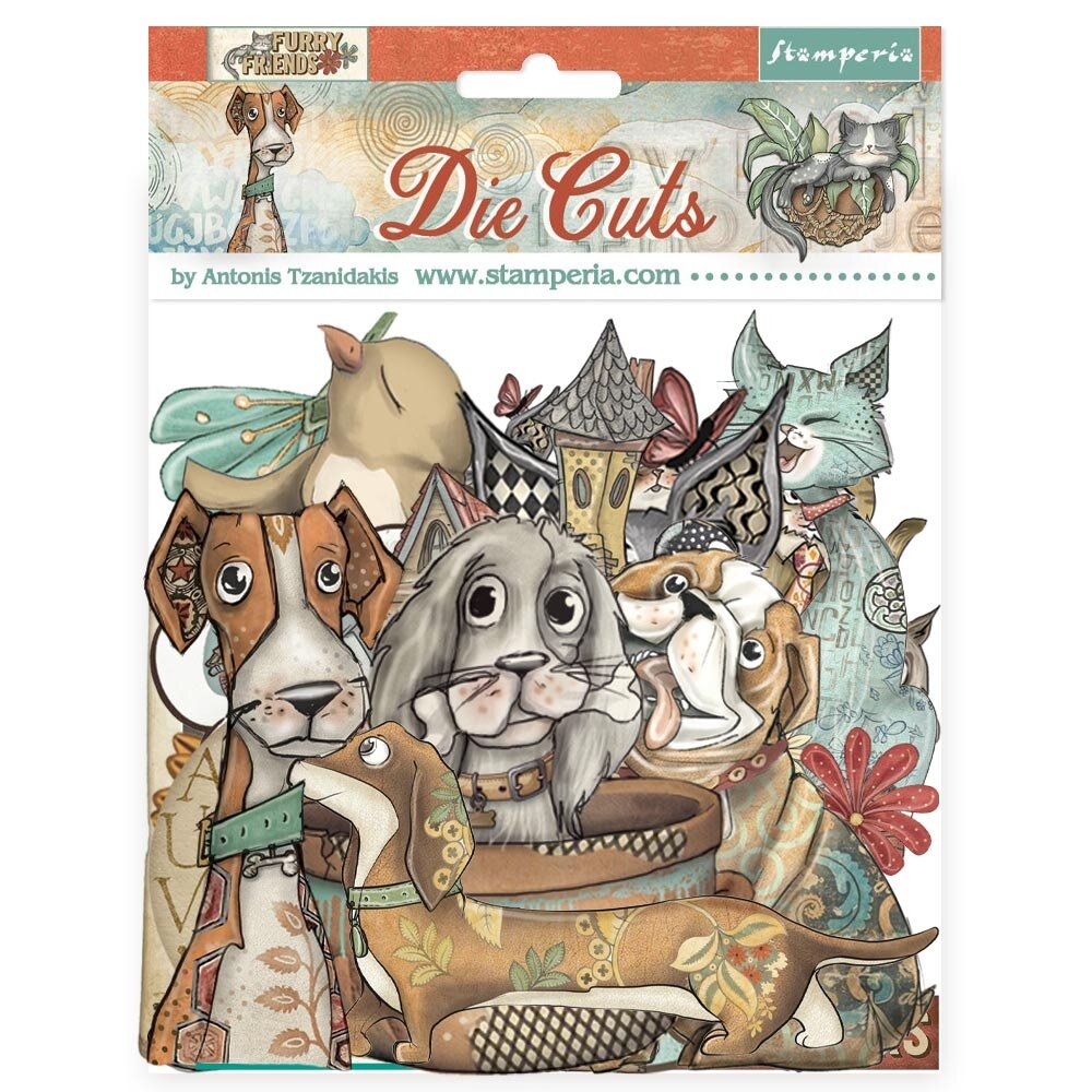 Stamperia Furry Friends Die Cuts (DFLDC121) Stamperia Furry Friends Die Cuts (DFLDC121)