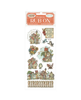Stamperia Furry Friends Rub-On 4x8,5 Inch Houses (DFLRB199) Stamperia Furry Friends Rub-On 4x8,5 Inch Houses (DFLRB199)
