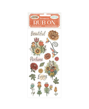 Stamperia Furry Friends Rub-On 4x8,5 Inch Flowers (DFLRB200) Stamperia Furry Friends Rub-On 4x8,5 Inch Flowers (DFLRB200)