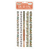 Stamperia Furry Friends Rub-On 4x8,5 Inch Stripes (DFLRB201)