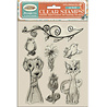 Stamperia Furry Friends Clear Stamp Dog Cat and Flowers (WTK228) Stamperia Furry Friends Clear Stamp Dog Cat and Flowers (WTK228)