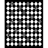 Stamperia Furry Friends Thick Stencil 20x25cm Rhombus Pattern (KSTD190)