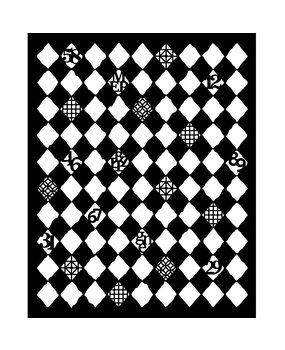 Stamperia Furry Friends Thick Stencil 20x25cm Rhombus Pattern (KSTD190)