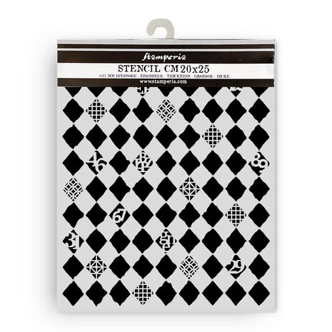 Stamperia Furry Friends Thick Stencil 20x25cm Rhombus Pattern (KSTD190) Stamperia Furry Friends Thick Stencil 20x25cm Rhombus Pattern (KSTD190)