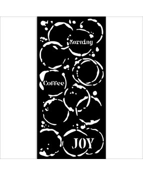 Stamperia Furry Friends Thick Stencil 12x25cm Coffee Prints (KSTDL133)