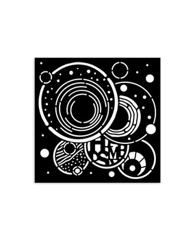 Stamperia Furry Friends Thick Stencil 12x12cm Vibrant Circles (KSTDS62)