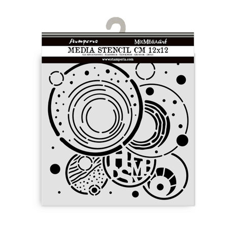 Stamperia Furry Friends Thick Stencil 12x12cm Vibrant Circles (KSTDS62) Stamperia Furry Friends Thick Stencil 12x12cm Vibrant Circles (KSTDS62)