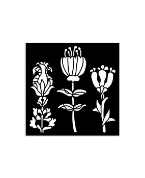 Stamperia Furry Friends Thick Stencil 12x12cm Stylized Flowers (KSTDS63) Stamperia Furry Friends Thick Stencil 12x12cm Stylized Flowers (KSTDS63)