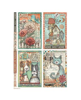 Stamperia Furry Friends A4 Rice Paper 4 Cards (DFSA41064) Stamperia Furry Friends A4 Rice Paper 4 Cards (DFSA41064)