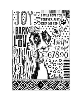 Stamperia Furry Friends A4 Rice Paper Dog Black and White (DFSA41070) Stamperia Furry Friends A4 Rice Paper Dog Black and White (DFSA41070)