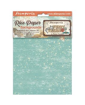 Stamperia Furry Friends A6 Rice Paper Backgrounds (DFSAK6046) Stamperia Furry Friends A6 Rice Paper Backgrounds (DFSAK6046)