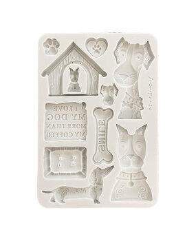 Stamperia Furry Friends A5 Silicon Mould I Love My Dog (KACMA590)