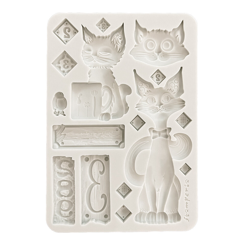 Stamperia Furry Friends A5 Silicon Mould Cats (KACMA591)
