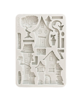 Stamperia Furry Friends A5 Silicon Mould Houses (KACMA592)