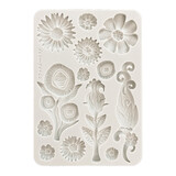 Stamperia Furry Friends A5 Silicon Mould Flowers (KACMA593)
