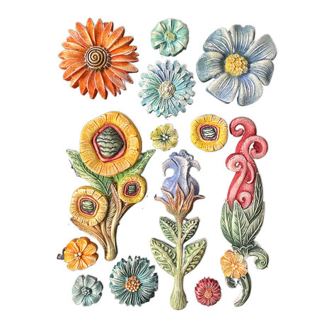 Stamperia Furry Friends A5 Silicon Mould Flowers (KACMA593)