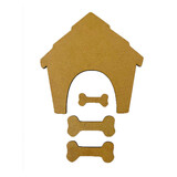 Stamperia Furry Friends MDF Crafty Shapes Blanks Doghouse and Bones (KLSM69)