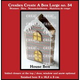Crealies Create A Box Dies Platte doos huis Large (CCABL34)