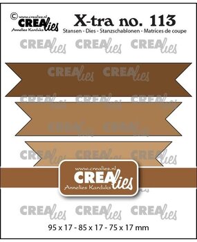 Crealies X-tra Dies Dubbele vaandels glad (CLXtra113) Crealies X-tra Dies Dubbele vaandels glad (CLXtra113)