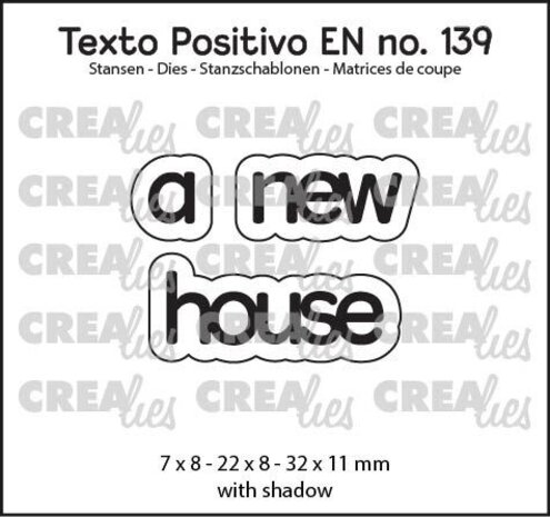 Crealies Texto Positivo Dies a new house (POSEN139) Crealies Texto Positivo Dies a new house (POSEN139)