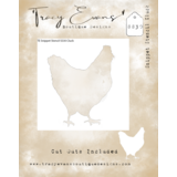 Tracy Evans Cluck 4x4 Inch Snippet Stencil (SS030)