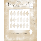 Tracy Evans Distressed Background 4x4 Inch Snippet Stencil (SS031)