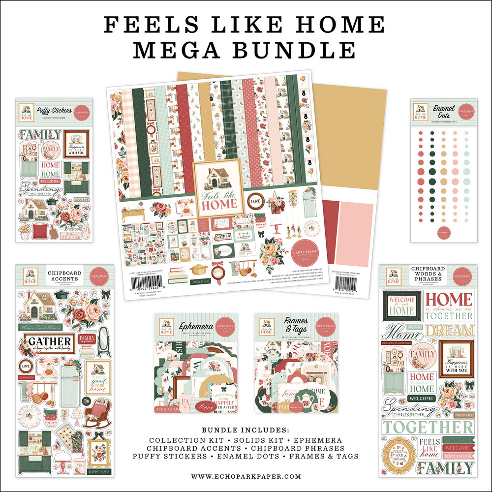 Carta Bella Feels Like Home 12x12 Inch Mega Bundle (CBFLH476050) Carta Bella Feels Like Home 12x12 Inch Mega Bundle (CBFLH476050)