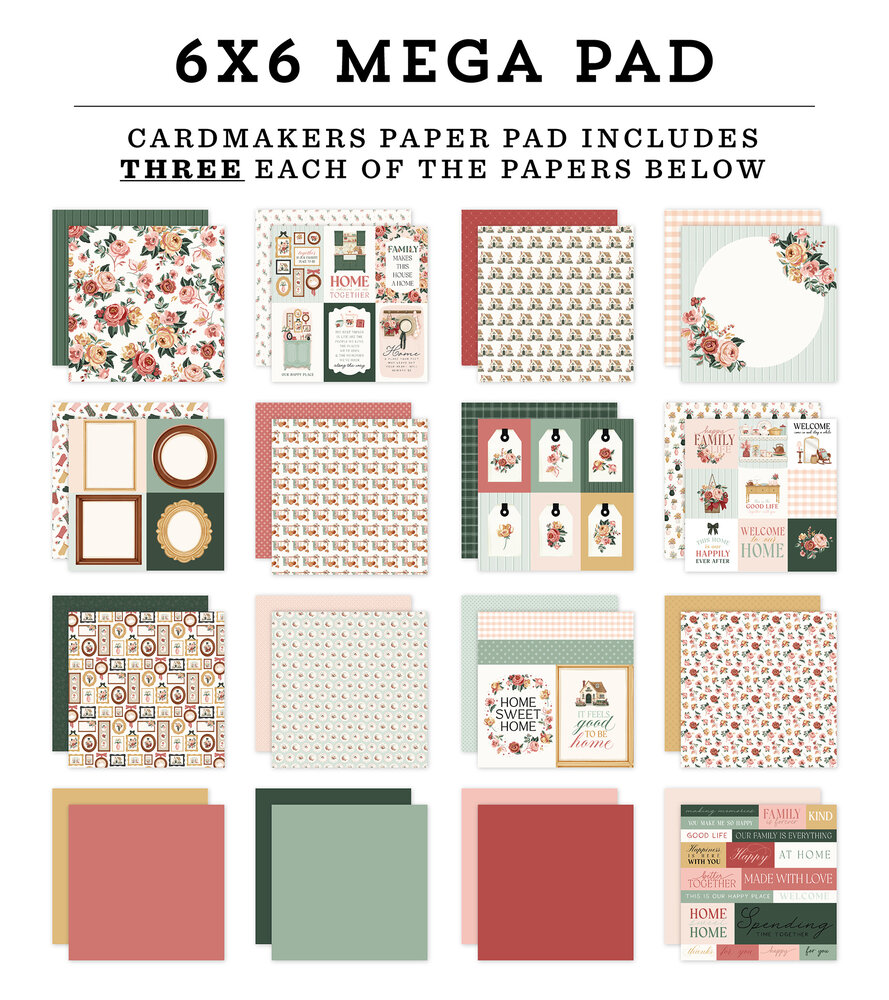 Carta Bella Feels Like Home 6x6 Inch Mega Pad (CBFLH476031) Carta Bella Feels Like Home 6x6 Inch Mega Pad (CBFLH476031)