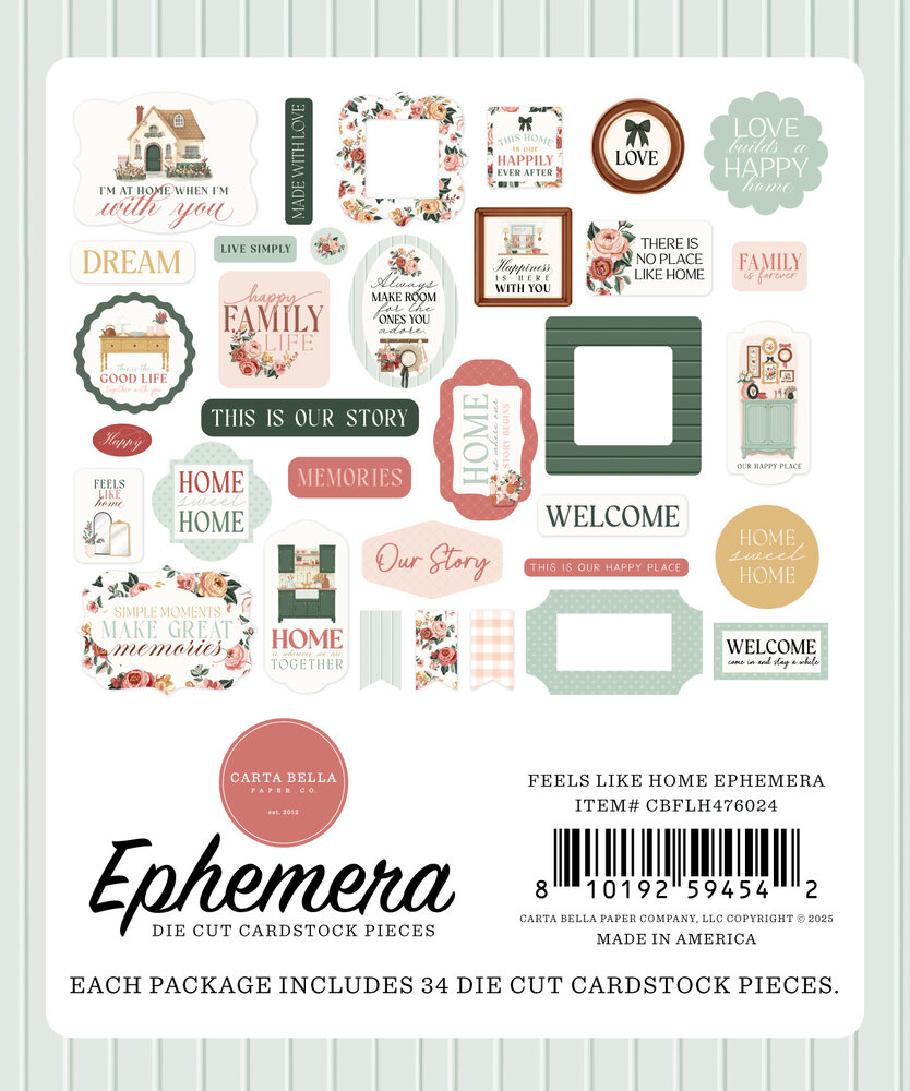 Carta Bella Feels Like Home Ephemera (CBFLH476024) Carta Bella Feels Like Home Ephemera (CBFLH476024)