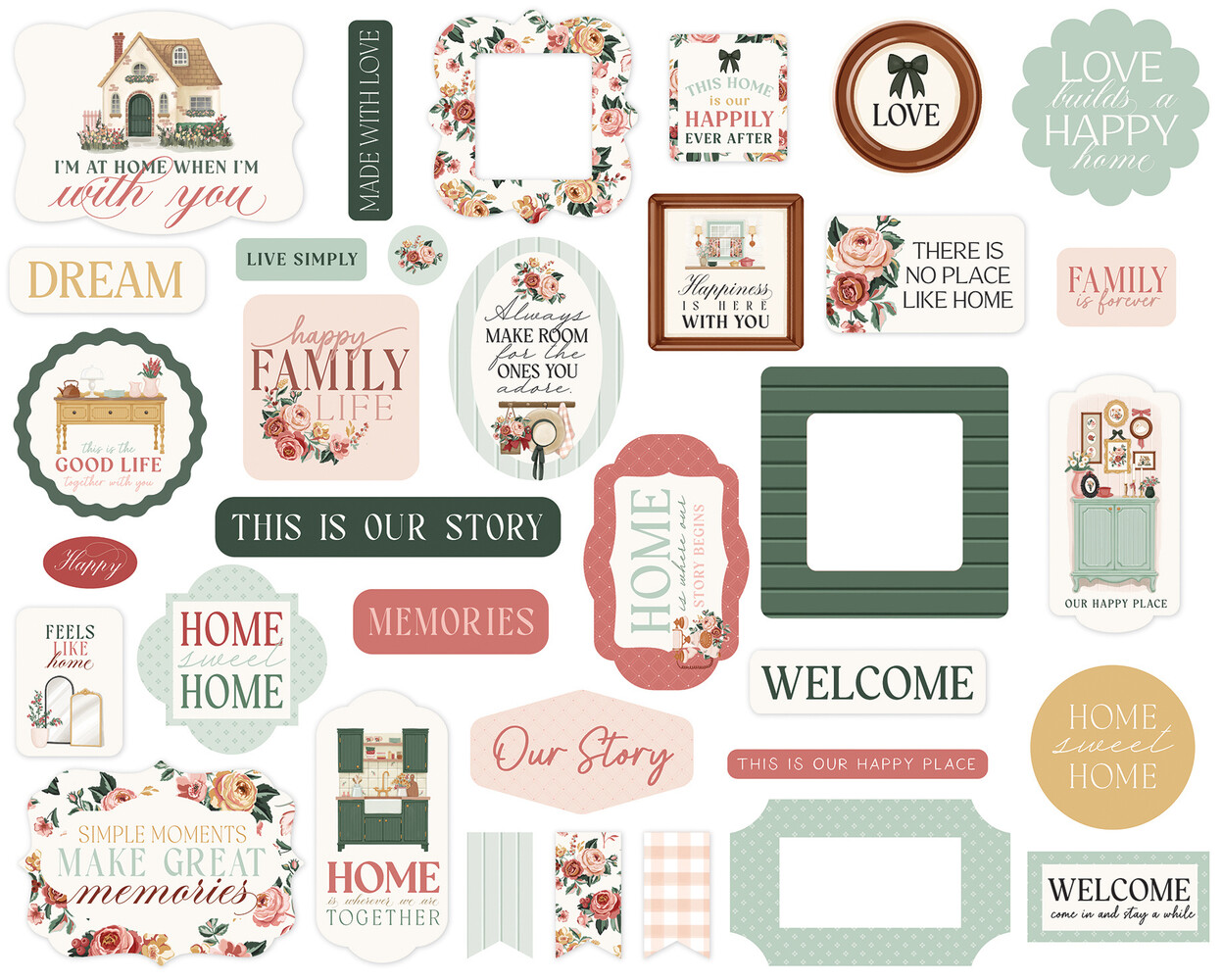 Carta Bella Feels Like Home Ephemera (CBFLH476024) Carta Bella Feels Like Home Ephemera (CBFLH476024)