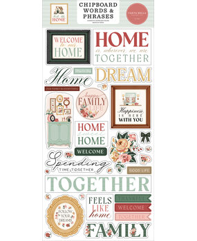 Carta Bella Feels Like Home 6x13 Inch Chipboard Words & Phrases (CBFLH476022) Carta Bella Feels Like Home 6x13 Inch Chipboard Words & Phrases (CBFLH476022)