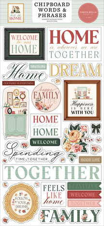 Carta Bella Feels Like Home 6x13 Inch Chipboard Words & Phrases (CBFLH476022) Carta Bella Feels Like Home 6x13 Inch Chipboard Words & Phrases (CBFLH476022)