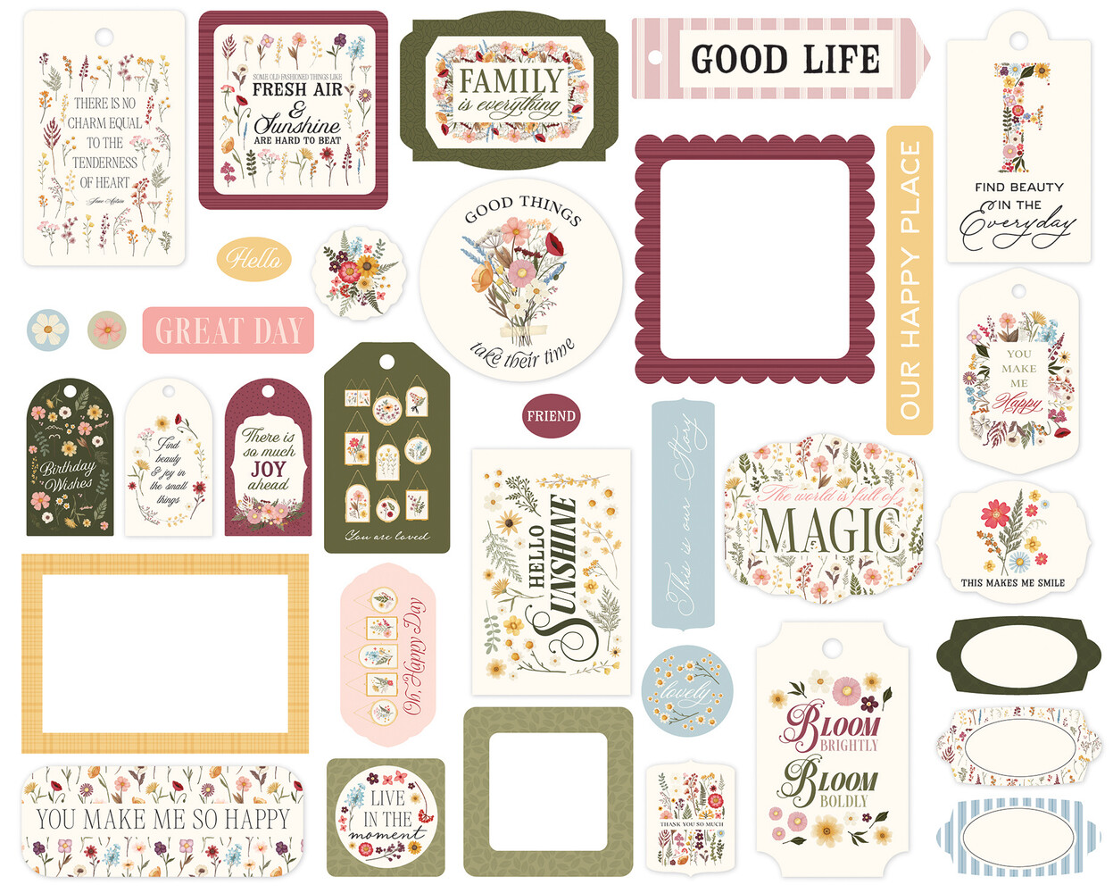 Carta Bella Pressed Floral Ephemera Frames & Tags (CBPF473025) Carta Bella Pressed Floral Ephemera Frames & Tags (CBPF473025)