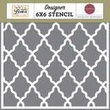 Carta Bella Pressed Floral Stencil Wavy Diamonds (CBPF473034)