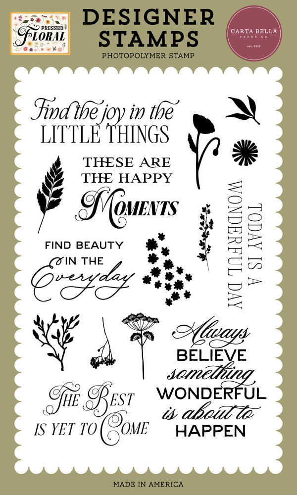 Carta Bella Pressed Floral Clear Stamps Everyday Beauty (CBPF473040) Carta Bella Pressed Floral Clear Stamps Everyday Beauty (CBPF473040)