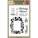 Carta Bella Pressed Floral Clear Stamps Floral Frame And Phrases (CBPF473041)