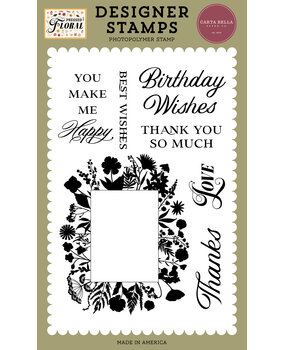 Carta Bella Pressed Floral Clear Stamps Floral Frame And Phrases (CBPF473041) Carta Bella Pressed Floral Clear Stamps Floral Frame And Phrases (CBPF473041)