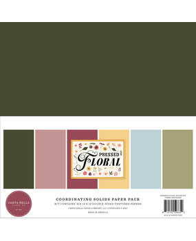 Carta Bella Pressed Floral 12x12 Inch Coordination Solids Paper Pack (CBPF473015) Carta Bella Pressed Floral 12x12 Inch Coordination Solids Paper Pack (CBPF473015)