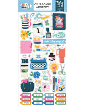 Echo Park Plan On It 6x13 Inch Chipboard Accents (POI474021) Echo Park Plan On It 6x13 Inch Chipboard Accents (POI474021)