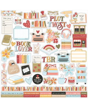 Echo Park Bookish 12x12 Inch Element Sticker (BSH475014) Echo Park Bookish 12x12 Inch Element Sticker (BSH475014)