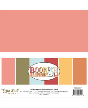 Echo Park Bookish 12x12 Inch Coordination Solids Paper Pack (BSH475015) Echo Park Bookish 12x12 Inch Coordination Solids Paper Pack (BSH475015)
