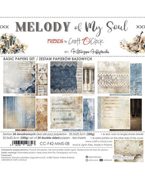 Craft O'Clock Melody of My Soul 8x8 Inch Basic Papers Set (CC-F42-MMS-08)