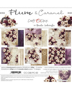 Craft O'Clock Plum & Caramel 12x12 Inch Paper Set (CC-C80-PC-00)