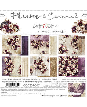 Craft O'Clock Plum & Caramel 8x8 Inch Paper Set (CC-C80-PC-07)