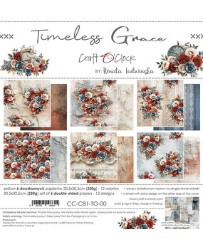 Craft O'Clock PRE-ORDER Timeless Grace 12x12 Inch Paper Set (CC-C81-TG-00) Craft O'Clock PRE-ORDER Timeless Grace 12x12 Inch Paper Set (CC-C81-TG-00)